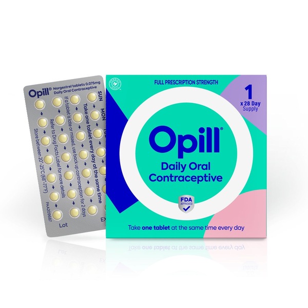 Opill Daily Oral Contraceptive, Birth Control Pill