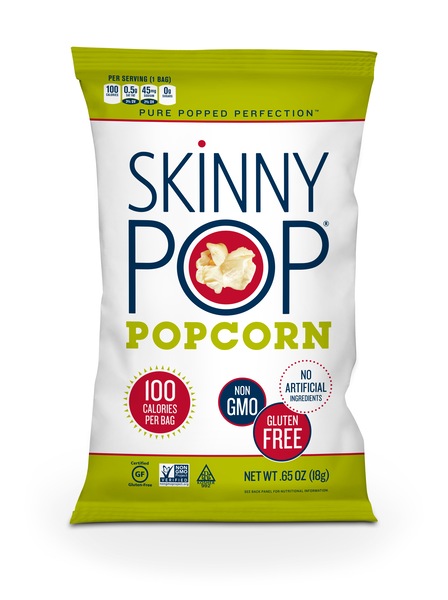 SkinnyPop Original Popcorn 100 Calorie Bag, 0.65 oz