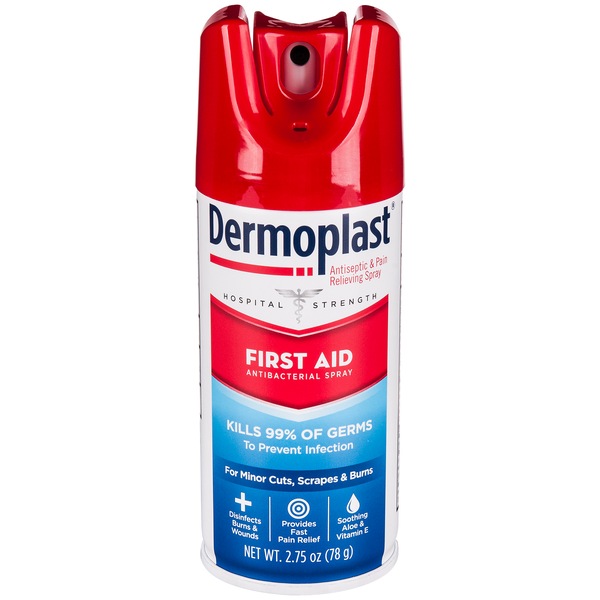 Dermoplast - Spray antibacteriano antiséptico y anestésico para el alivio del dolor, 2.75 oz