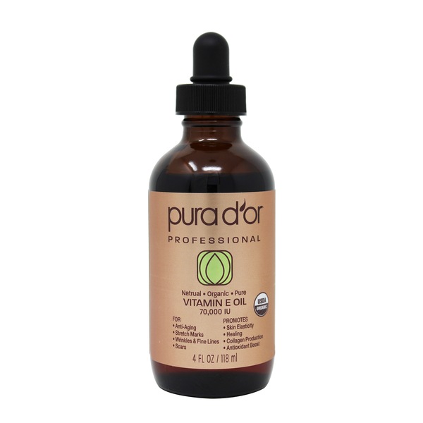 Pura D'or Vitamin E Oil, 4 OZ
