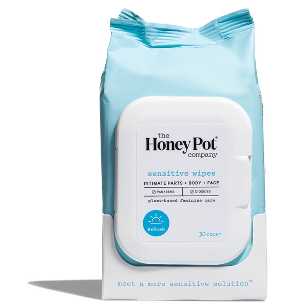 The Honey Pot Sensitive Wipes, 30 CT