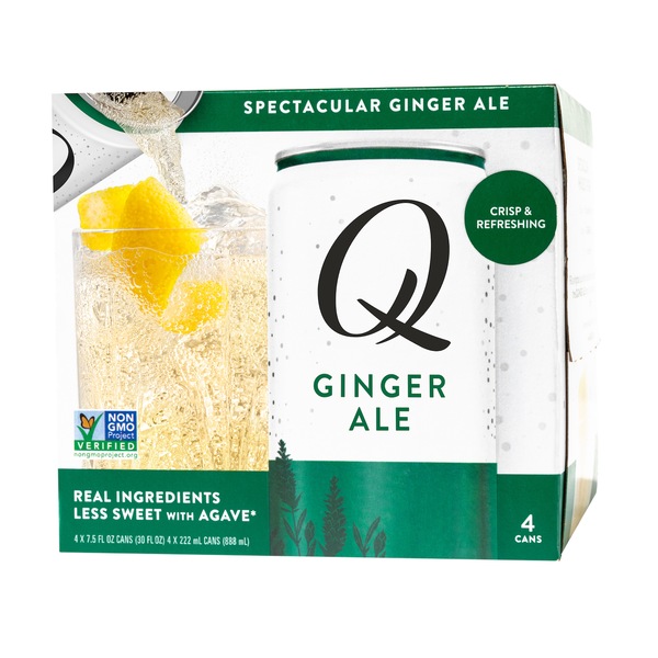 Q Mixers Spectacular Ginger Ale, 7.5 ozCans, 4 ct