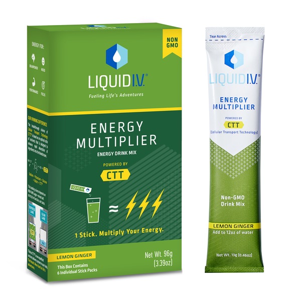 Liquid I.V. Energy Multiplier Lemon Ginger, 3.39 OZ