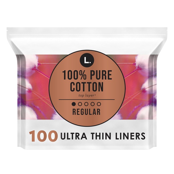 L. Organic Ultra Thin Panty Liners Regular, 100 CT