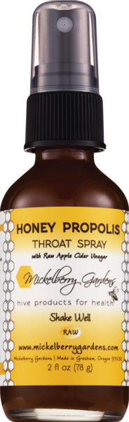 Mickelberry Gardens - Spray para la garganta con miel y propóleo, 2 oz