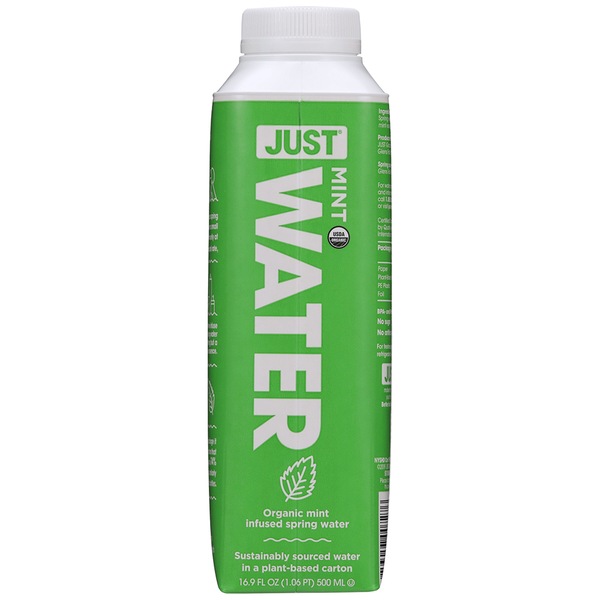 JUST Water Organic Mint Infused Spring Water, 16.9 oz