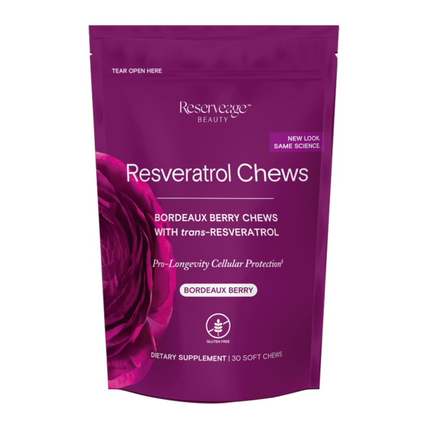 Reserveage Beauty Resveratrol Chews, Bordeaux Berry, 30 CT