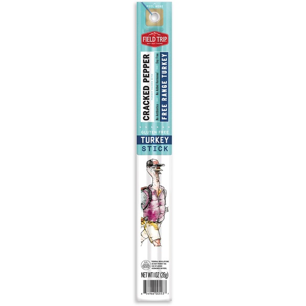 Field Trip Turkey Jerky Stick, Cracked Pepper, 1 oz