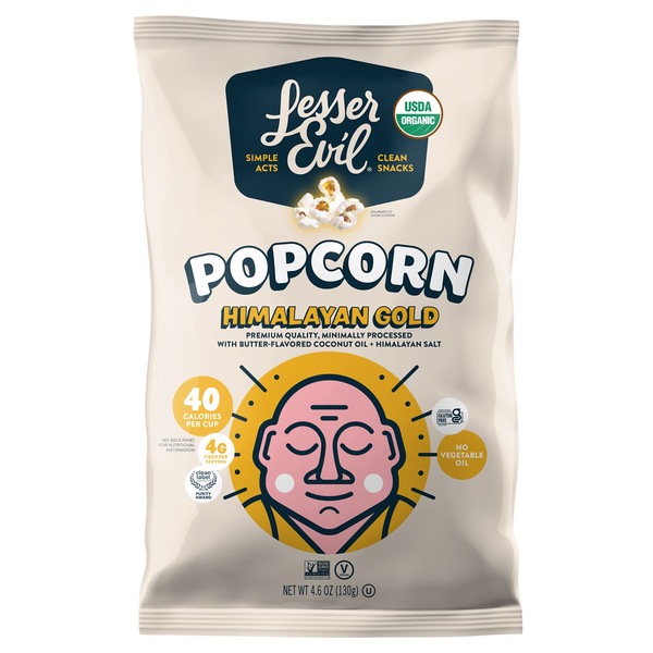 Lesser Evil Himalayan Gold Organic Popcorn, 5 oz