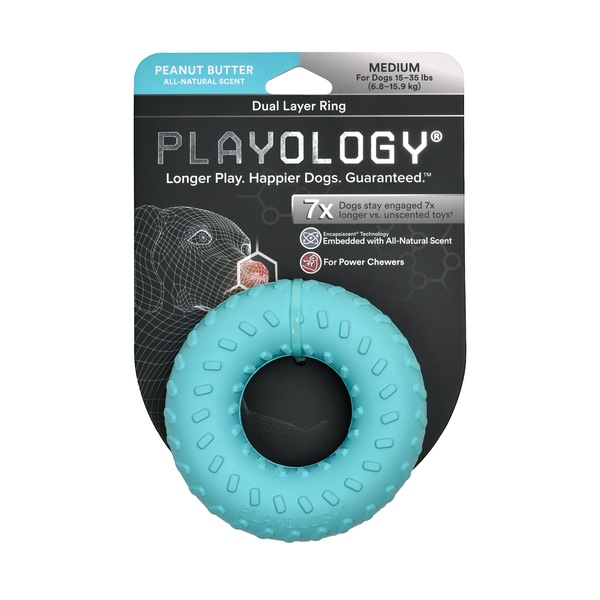 Playology Dual Layer Ring, Peanut Butter, Medium