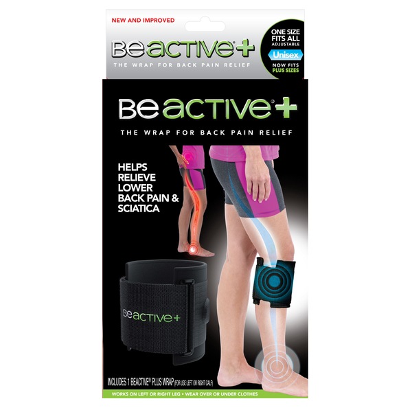 BeActive+ Instant Relief Acupressure Calf Brace for Sciatic Nerve Pain, Black