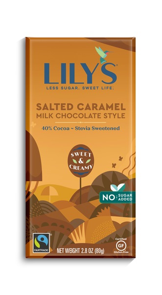 Lily's Sweets Milk Chocolate Style Salted Caramel, 2.8 oz