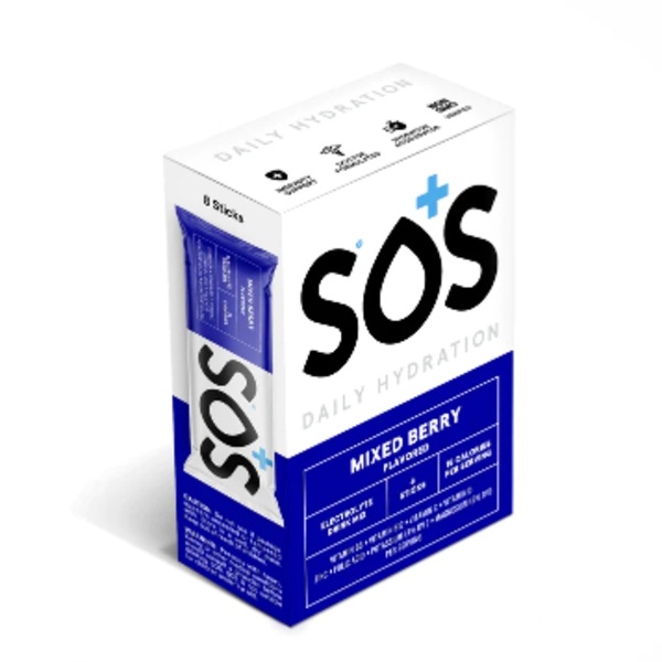 SOS Elyctrolyte & Mineral Drink Mix Packets, 8 ct