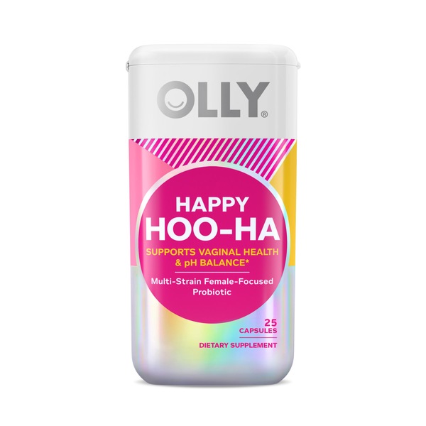 OLLY Happy Hoo-Ha, Women's Probiotic Capsule Supplement, 30CT