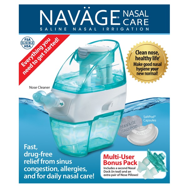 Navage Nasal Irrigation Kit, Multi-User Bonus Pack