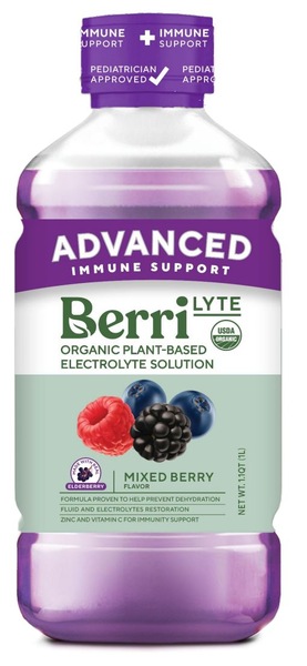 Berri Lyte Organic Advanced - Solución oral para mantener los electrolitos, 33.8 oz