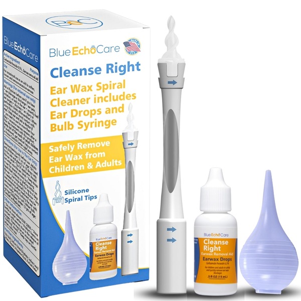 Cleanse Right- Ear Wax Spiral Drops and Bulb