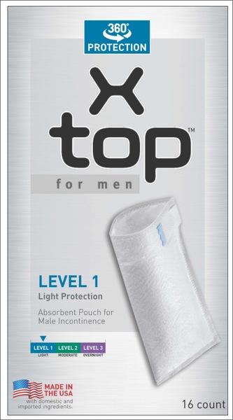 X-top for men Level 1 Light Protection, 16 CT