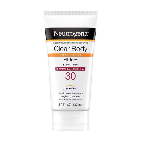 Neutrogena Clear Body Oil-Free Sunscreen Lotion with SPF 30, 5 oz