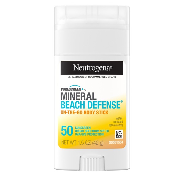 Neutrogena Purescreen+ Mineral Beach Defense Sunscreen Stick, 1.5 oz