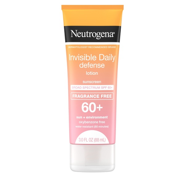 Neutrogena Invisible Daily Defense Sunscreen Lotion, SPF 60+, 3 oz