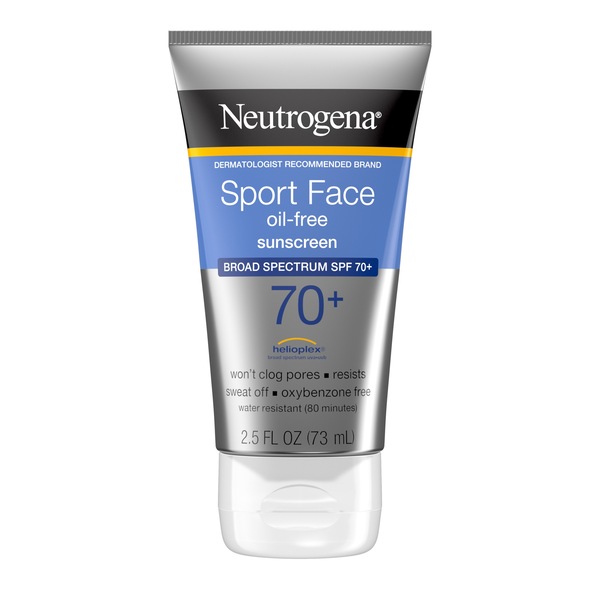 Neutrogena Sport Face Oil-Free Lotion Sunscreen, SPF 70+, 2.5 OZ