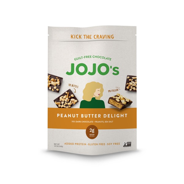JOJO's Peanut Butter Delight Guilt-Free Chocolate Bites, 3.9 oz