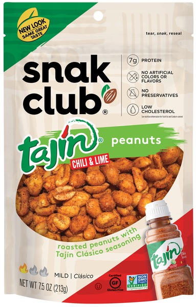 Snak Club Tajin Clasico Peanuts, 7.5 oz