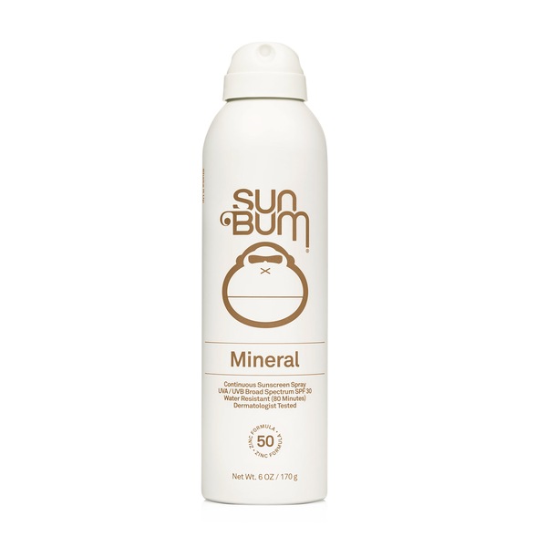 Sun Bum - Protector solar mineral en spray, FPS 30, 6 oz