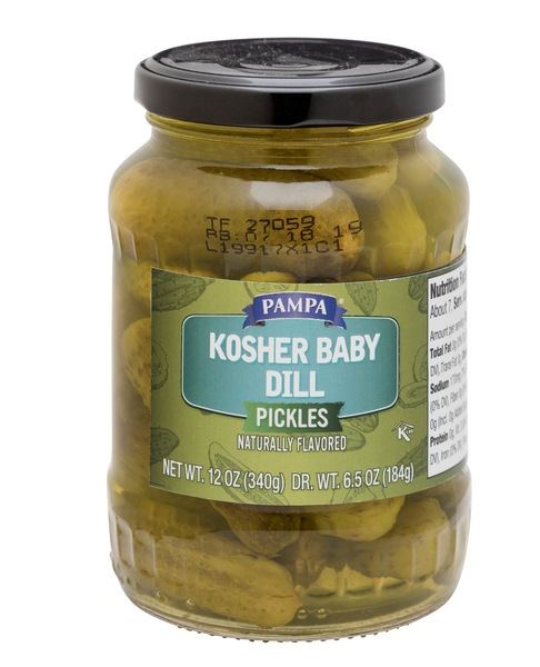 Pampa Kosher Baby Dill Pickles, 12 OZ