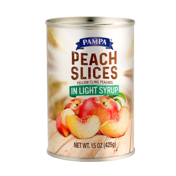 Pampa Peach Slices in Light Syrup, 15 OZ