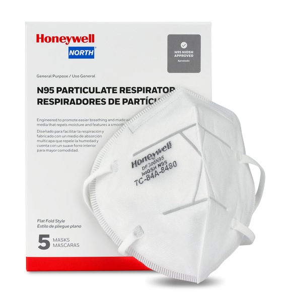 Honeywell N95 Particulate Respirator Mask, 5 CT