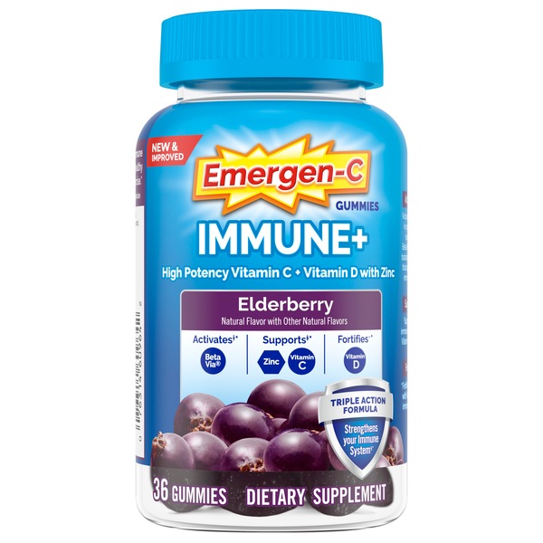 Emergen-C Immune+ Triple Action Immune Support Gummies, 36 CT
