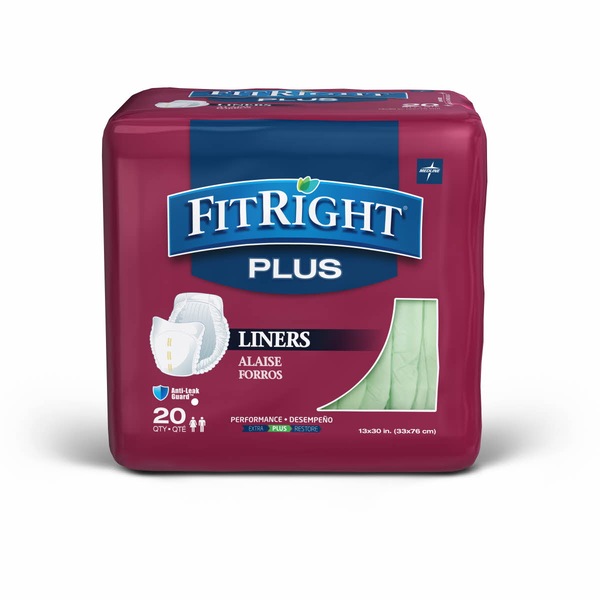 Fitright Absorbency Liner with Low Profile Core to Improve Fit