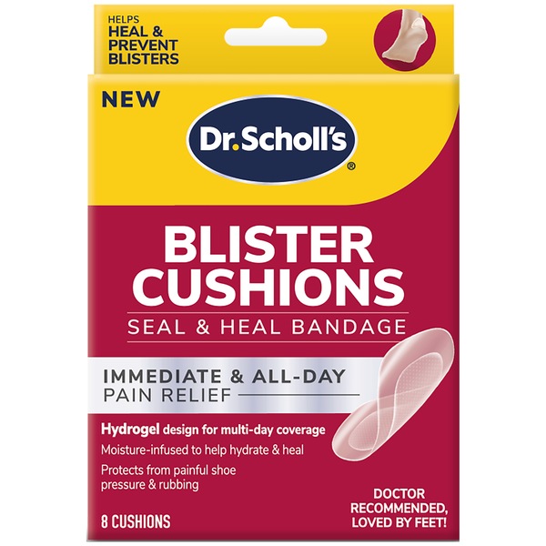 Dr. Scholl's Blister Cushion Seal & Heal Bandage with Hydrogel Technology, 8 CT