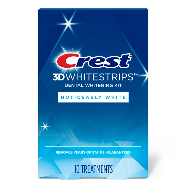 Crest 3D Whitestrips Dental Whitening Kit, Noticeably White, 10 Treatments