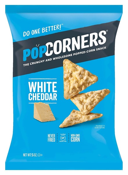 PopCorners Popped Corn Chips, White Cheddar, 5 OZ