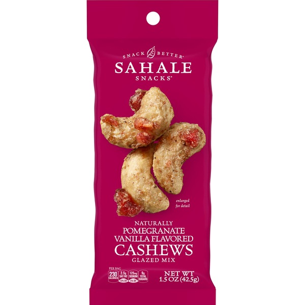 Sahale Snacks Pomegranate Vanilla Flavored Cashews Glazed Mix, 1.5 oz