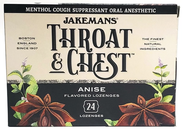 Jakemans Throat & Chest Lozenges Box, 24CT