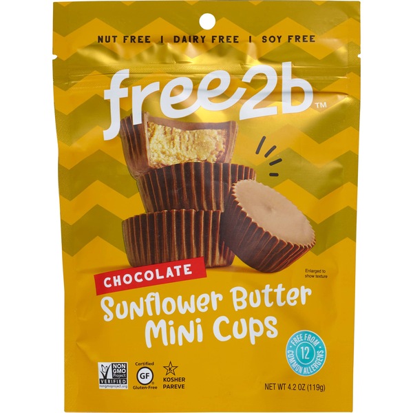 Free2b Chocolate Sunflower Butter Mini Cups