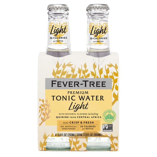 Fever-Tree Light Premium - Agua tónica, 4 u. Bottles, 20.05 oz