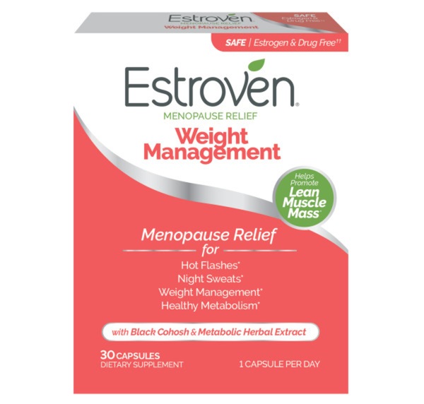 Estroven Menopause Relief & Weight Management - Suplemento dietario en cápsulas, 30 u.