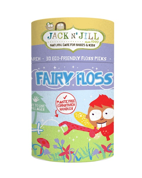 Jack 'N Jill Kids Fairy Floss, Ages 3+, 30 Floss Picks