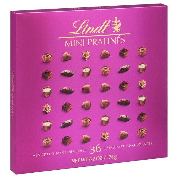 Lindt Mini Pralines, Assorted Chocolate Pralines with Premium Filling Box, 6.2 oz