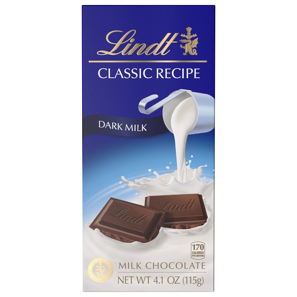 Lindt Classic Recipe Dark Milk Chocolate Candy Bar, 4.1 oz