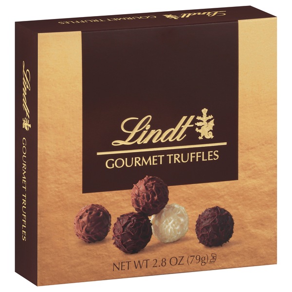Lindt Gourmet Chocolate Candy Truffles Gift Box, 2.8 oz.