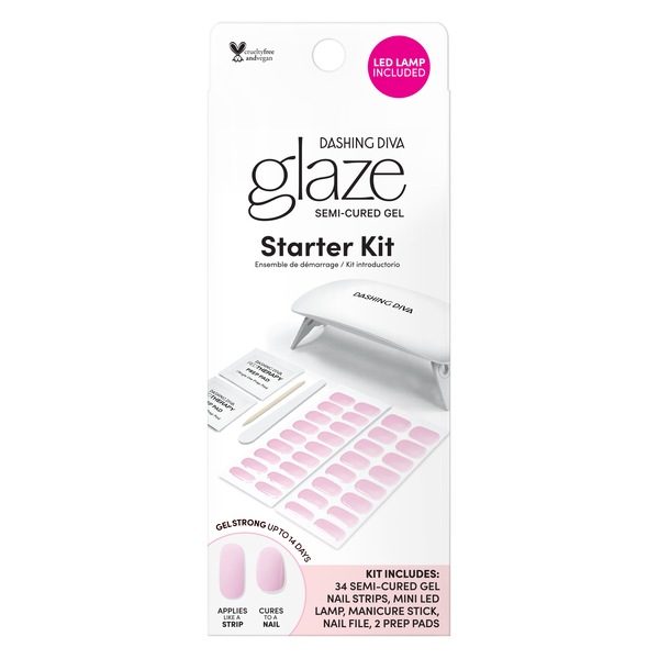 Dashing Diva Glaze - Kit básico de uñas postizas