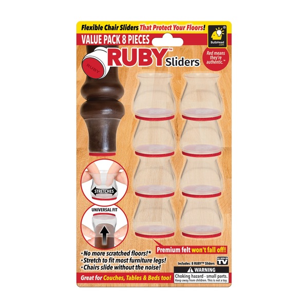 Ruby Sliders Flexible Furniture Sliders, 8 ct