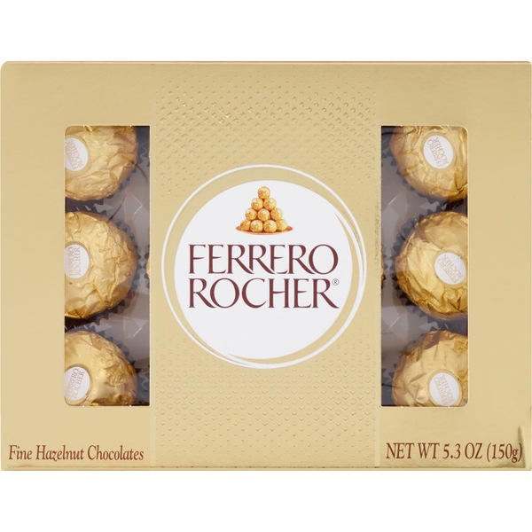 Ferrero Rocher Fine Hazelnut Chocolates, 12 ct, 5.3 oz