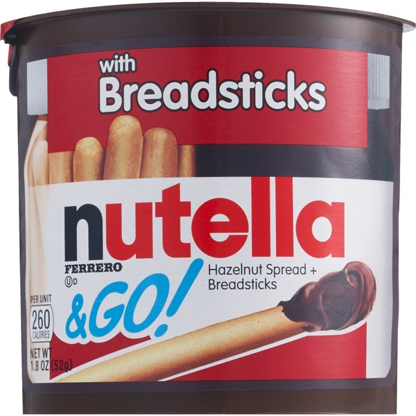 Nutella & Go Hazelnut Spread + Breadsticks, 1.8 oz